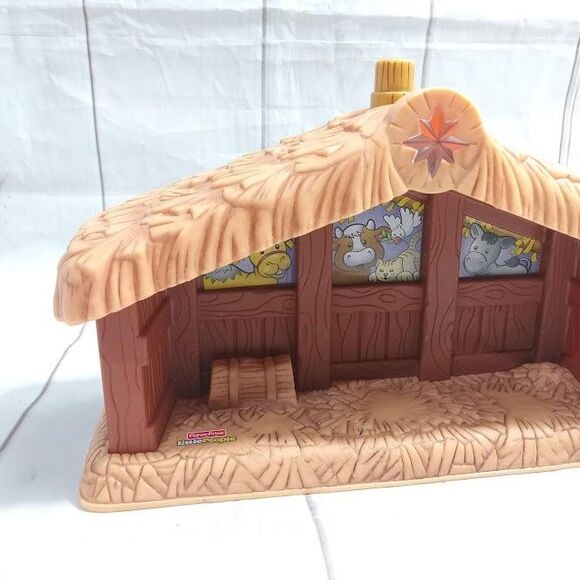 Fisher Price Little People Nativity Manger Christmas Story Stable 2002 - Picture 4 of 6